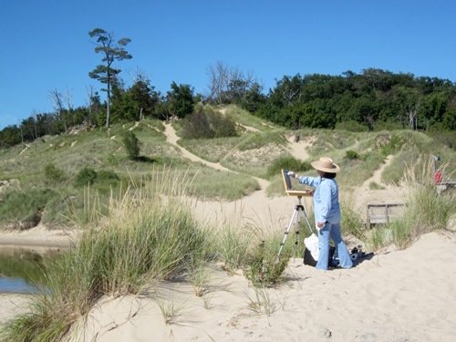 In Plain Sight: Plein air painters take to the lakes, fields and gardens of West Michigan
